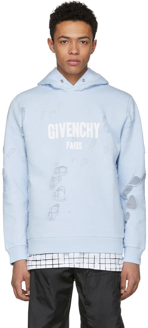 givenchy hoodie babyblau|givenchy hoodie distressed.